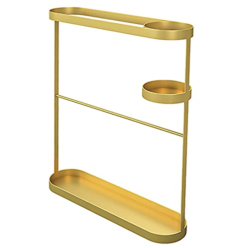 Generisch Platzsparender, freistehender, runder Schirmständer aus Metall, für die Inneneinrichtung von Büros und Wohnungen (Farbe: SCHWARZ, Größe: 50) (Gold 50) (Weiß 50) Mal