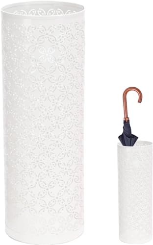 Robuster Schirmständer – Vintage-Metallhalter mit Griff, freistehend, runder Organizer-Eimer für den Eingangsbereich, stilvolle Heimdekoration, platzsparendes Design
