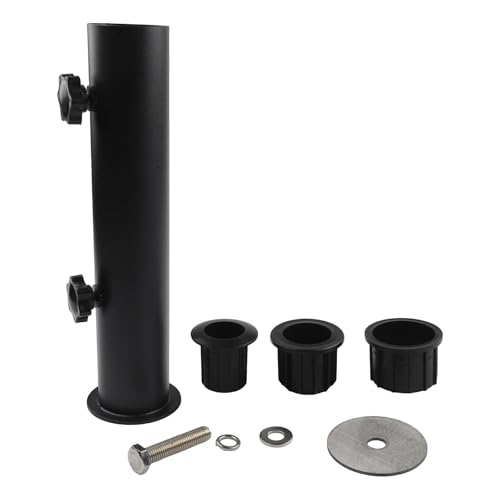 Schirmständer für den Außenbereich, mit 3 PVC-Rohrhülsen, Edelstahl, Terrassenschirm, Bodenhalterung, für Garten, Strand, Pool, Hinterhof