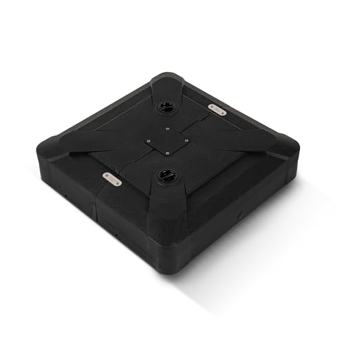 PURPLE LEAF Sonnenschirmständer XNBS100, Schirmständer für Sonnenschirm, Ampelschirmständer befüllbar mit Wasser oder Sand, Gewichtsbasis 100 KG, Schwarz