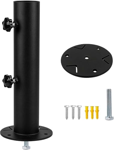 VANROUG Universal Umbrella Holder Stainless Steel Parasol Tube, Granite Umbrella Stand Tube, Stone Umbrella Tube Base for Outside, Table Umbrella Tube Bracket for Granite/Concrete Base