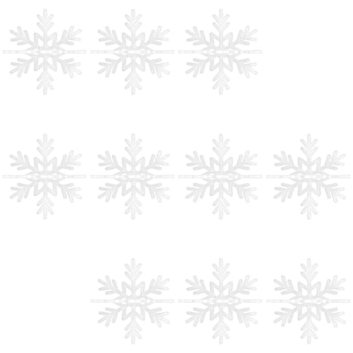 Dcaknri Grüne Eiche Eisverzierung Weihnachtsbaum Deck Winterfest Arbeitsplatte Dekoration 10er Set Eistischdekorationen