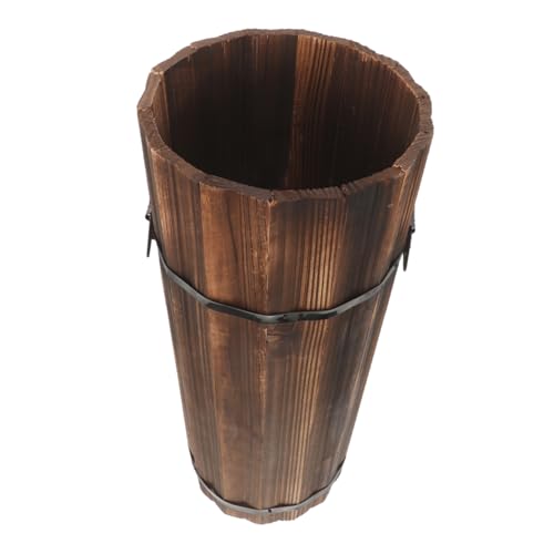 FUTUREORYY Holz Schirmständer aus Robustem Holz mit Praktischem Stauraum für Lange Regenschirme und Gehstöcke Platzsparend für Flur und Eingangsbereich Widerstandsfähig und