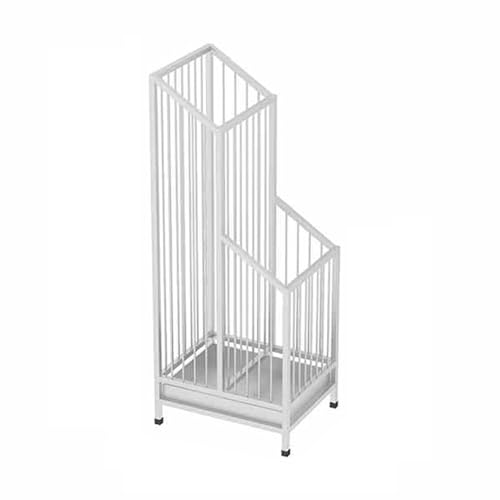 Freistehender Schirmständer mit beweglicher Abtropfschale, Eingangsschirm für Hotels und Büros, keine Installation erforderlich (Weiß, 25 cm)