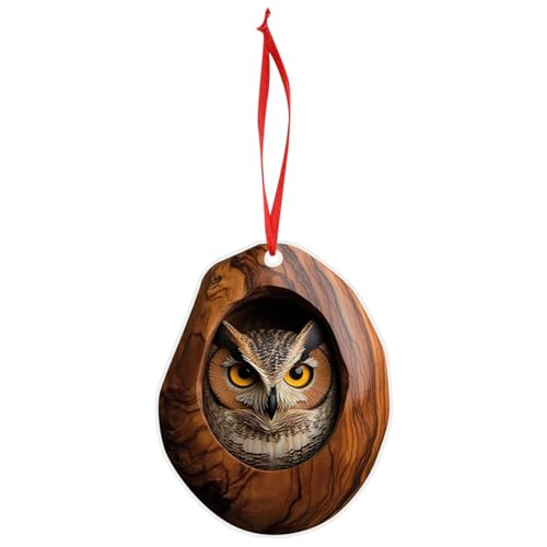 Weihnachtstier Hängende Ornamente, Weihnachtsbaum Tiermuster 2D Acryl Ornament Wald Tier Dekoration, Saisonale Dekoration für Weihnachtsbaum Decke Weihnachtsdekor Andenken Geschenke