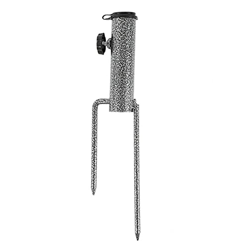 Sonnenschirmständer Metall, Erdspieß Sonnenschirm, Schirmständer Strand, Schirmhalter mit Erdspieß, 2 Gabeln Sonnenschirmhalter, Verstellbare Basis für Garten, Strand, Rasen