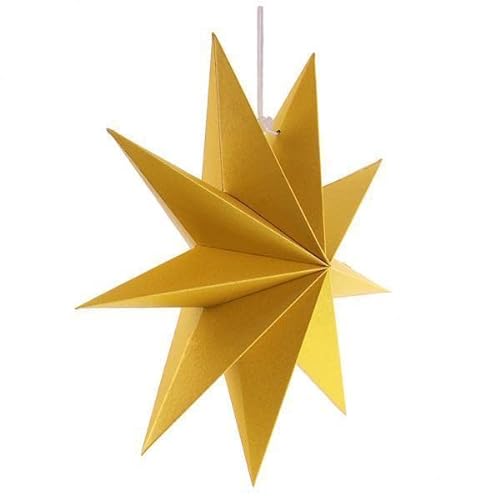 Milageto 9X 3D Papier 9 Punkt Stern Weihnachtsbaum Decke Ornament Hängendes Dekor
