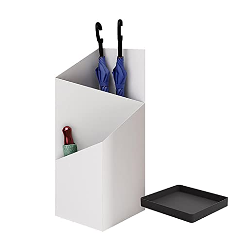 Generisch Weißes Schmiedeeisen mit Abtropfschale, Schirmständer für den Hauseingang und das Hotel, 20 x 25 x 60 cm (Größe: Stil 1)