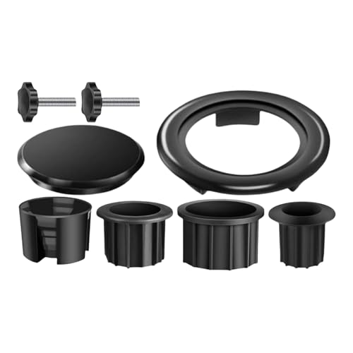 Keilsockel Sonnenschirmständer – Halterung Befestigung für Terrassenschirm | Schirmhalter Lochstopfen Befestigungsschrauben Set | Sonnenschutz Montagefuß Zubehör | Terrassenschirm-Zubehör für Deck