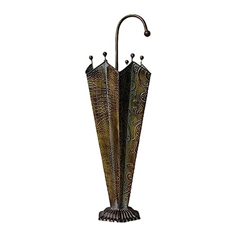 Vintage American Retro Metall Schirmständer für den Eingangsbereich, Schmiedeeisen Schirmhalter in Bronze-Finish