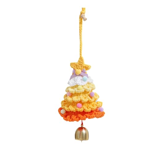 Asukohu Festliche, handgefertigte Woll-Wandbehänge, Türvorhang, Dekoration, gemütlicher Winter-Thema, Familienakzente, nicht plastischer Weihnachtsbaum-Deck