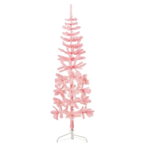 Furniture Select-SlimArtificial Halber Weihnachtsbaum mit Ständer, Rosa, 180 cm