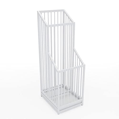 WUNMSKZR Schirmständer, Metall-Schirmhalter für den Innenbereich, für den Flur, Dekoration für Zuhause, Hotel und Büro, Schirmkorb, Kapazität 12 Schirme, mit separater Tropfschale (Farbe: Weiß)