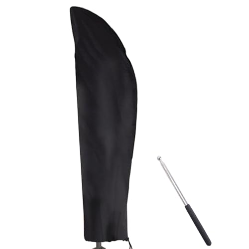 FLYAMAPIRIT Sonnenschirm-Abdeckung, Ampelschirm-Schutzhülle mit Stange, groß, wasserdicht, lichtbeständig, 210D-Oxford-Stoff, Sonnenschirm-Abdeckung (205 x 25/57/48 cm)