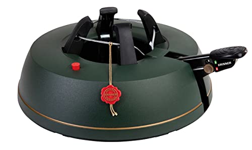 KRINNER® Comfort Grip S Christbaumständer Weihnachtsbaumständer inkl. Fußpedal Einseiltechnik 3,0 Liter Wassertank für Baumhöhe bis 2,3m Made IN Germany 94215, Grün (Matt)