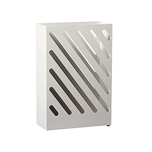 GUIXAN Schirmständer, Schirmständer, Schirmständer für den Haushalt, Hohle Schirmbox aus Metallschmiedeeisen, Aufbewahrungsregal für Lange und Kurze Schirme/Weiß