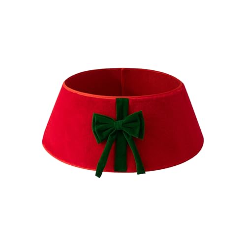 Weihnachtsbaumkragen - Weihnachtsbaumständer Abdeckung, Bäume Korb Kragen mit Schleifenknoten | Weiche Faltbare Bäume Ständer Abdeckung, X Mas Rock für Innen & Außen X Mas Bauernhaus Party