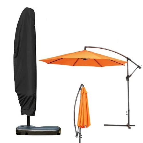 Sonnenschirm Schutzhülle NEVERLAND 210D Oxford Abdeckung für Sonnenschirm Schutzhülle für Sonnenschirm Schutzhülle für Ampelschirme Wetterfeste, UV-Beständiges, Schneesicher geeignet für Sonnenschirme
