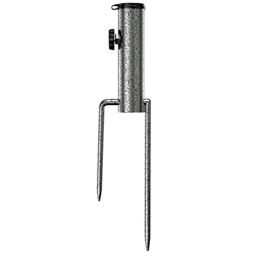 Mikytoper Sonnenschirmständer, Rasendorn-Sonnenschirmhal ter mit Erdspieß für Strandschirm, Sonnenschirm, Gartenschirm, Angelschirm (einteilig)