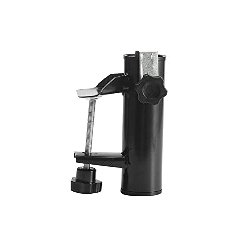Metall Klemme Schirmhalter Zaun Sonnenschirmklemme Garten Hinterhof Terrasse Regenschirmhalter Klemme Angeln Strand Outdoor (schwarz)