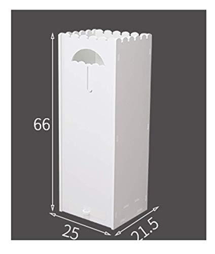 ZHAS Weißer Umweltschutz aus Holz Feuchtigkeitsbeständiger Schirmständer Veranda Hotel Bodenstehender Aufbewahrungseimer mit großem Fassungsvermögen (Muster: A)