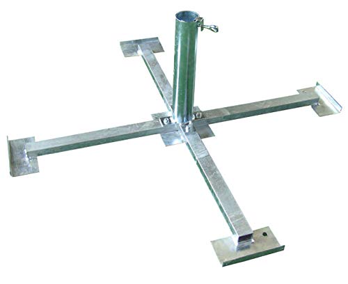 STABIELO Schirmständer - aus 4 mm Ø DEUTSCHEM Stahl - FÜR SCHIRMSTÖCKE BIS 60 mm Ø - zum Einlegen von 50 er BETONPLATTEN - Lieferung ohne Platten - Made in Baden WÜRTTEMBERG -