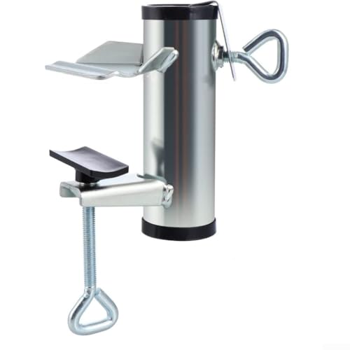 Verstellbarer Sonnenschirmhalter für Balkongeländer mit sicherer Klemmung für Schirmstangen bis 3 8 cm Durchmesser, Metall Sonnenschirmständer für Außenbereiche und Terrassen