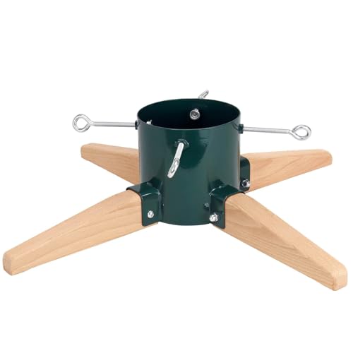 HarcoHome Weihnachtsbaumständer für lebenden Baum 2,4 m, Metall und Buche Hartholz Weihnachtsbaumhalter mit Dorn für frischen Baum, Baumbasis für echten Baum, Bogen-Design, saisonale Dekoration (Grün) HarcoHome Weihnachtsbaumständer für lebenden Baum 2,4 m, Metall und Buche Hartholz Weihnachtsbaumhalter mit Dorn für frischen Baum, Baumbasis für echten Baum, Bogen-Design, saisonale Dekoration (Grün)