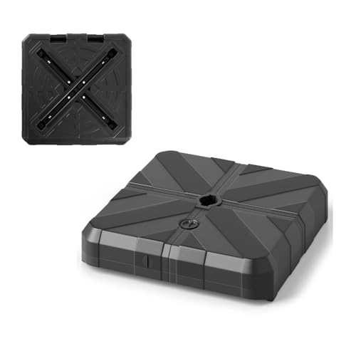 KOMFOTTEU Sonnenschirmständer befüllbar mit 45 l Wasser / 60 kg Sand / 80 kg feuchtem Sand, Schirmständer für Schirmstangen von 38/48 mm, Ampelschirmständer für Garten, Balkon