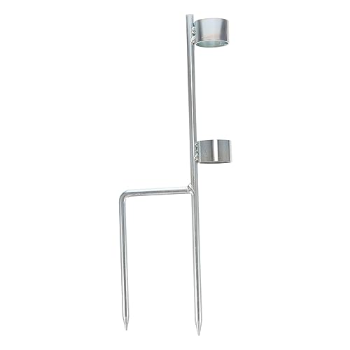 Toyvian Verlängerter Bodeneinsteckanker Outdoor Spikes Zum Verankern Eines Schirms Metallpfahl Schirmhalter Schirmständer Erdspieß Sonnenschirmständer Edelstahl Silber