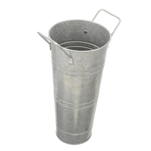 BESTonZON Schirmständer Eimer Für Eingangsbereich Hoher Vintage Metall Regenschirmhalter Mit Auslaufsicherer Beschichtung Multifunktionaler Aufbewahrungsbehälter Für Regenschirme Und Blumen