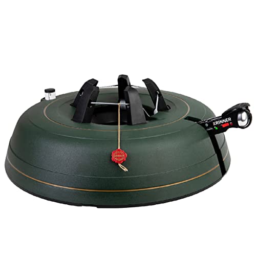 KRINNER® Ultra Grip XXL Christbaumständer Weihnachtsbaumständer inkl. Einseiltechnik Fußpedal Sicherungsglocke und 11,0 Liter Wassertank für Baumhöhe bis 4,0m Made IN Germany 94255, Grün (Matt)