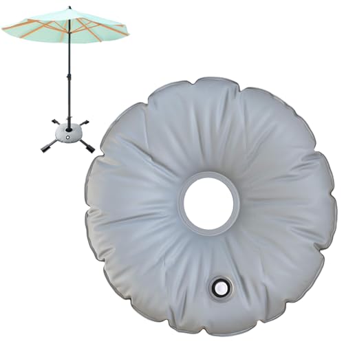 SROCHN Gewichte für Sonnenschirmständer 12L, PVC Schirmständer Gewichtstasche Wasser Faltbar Tragbar Wiederverwendbar, für Schirme Balkon Strand Terrasse