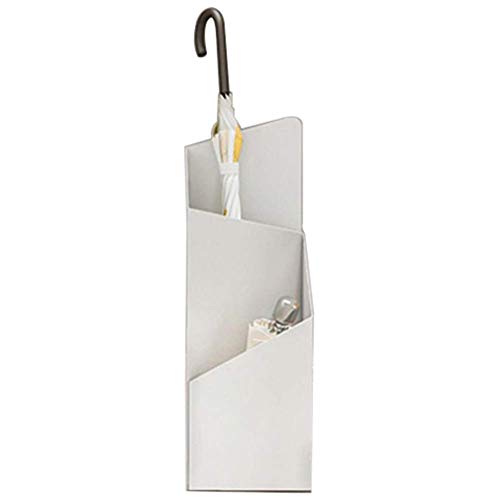 Moderner Schirmständer aus Metall mit 2 Fächern, stilvolles weißes Design für Eingangsbereich, langlebiger Regenschirmhalter, perfekt für die Organisation zu Hause