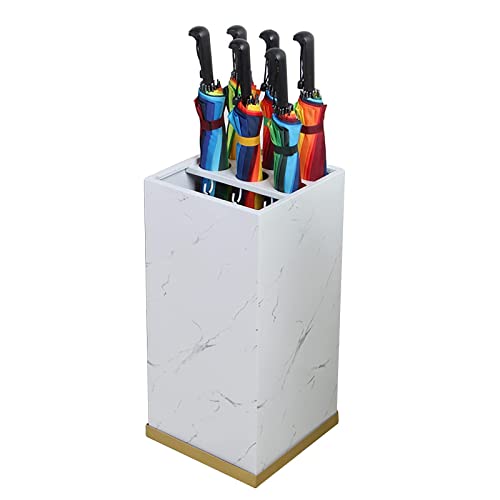 ZRQSMCX Schirmständer Metall-Schirmhalter für den Flur, Vintage-Schirmhalter aus Spazierstock, Gestell mit Abnehmbarer Wasserschale, 30 x 30 x 60 cm