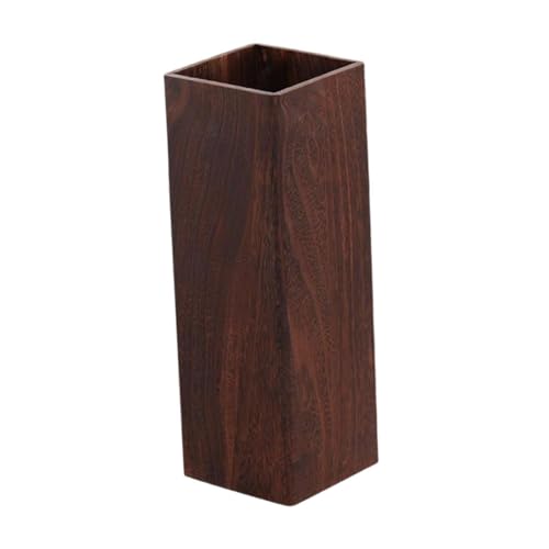 Zambuph Stilvoller Schirmständer aus Holz fürs Wohnzimmer – Praktische Aufbewahrungsmöglichkeit für Schirme und Regenschirme, Dunkle Holzfarbe, 17 x 17 x 50 cm