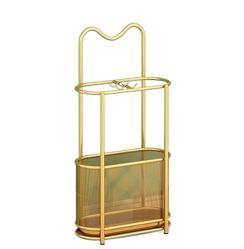 Schirmständer für Heim Regenschirmhalter Für Zuhause, Regenschirm-Aufbewahrungs korb, Metallgeflecht, Praktische Regenschirm-Aufbewahrungs lösung Schirmhalter Regenschirmständer ( Color : Gold , Size :