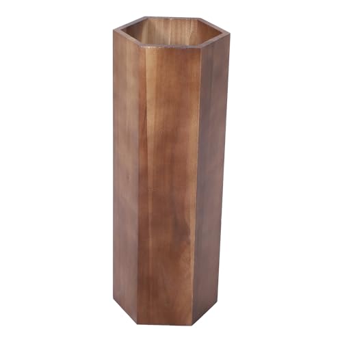 Regenschirmhalter aus Holz im Vintage-Stil, mit Sockel, Retro-Stil, stehender Schirmständer für Eingangsbereich und Gehstock-Aufbewahrung