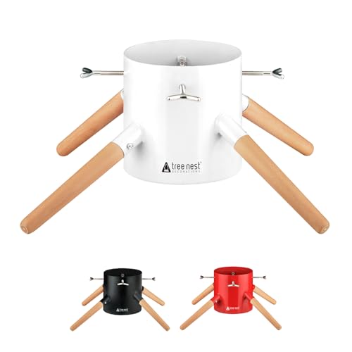 Tree Nest Weihnachtsbaumständer Christbaumständer Baumständer Weihnachtsbaum Standfuß Ständer mit Wassertank für Große Bäume - Family Christmas Tree Stand für Bäume bis 3m, 5-13cm Stamm Weiß
