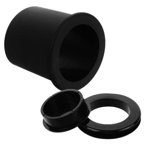 BESPORTBLE Umbrella Wedge und Lochring Set aus Schwarzem Rutschfester Sonnenschirmhalter für Gartentische Stabilisierende Schirmkegel für Outdoor Terrasse und Strand Installieren