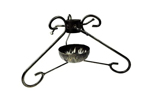 KM TRADE Weihnachtsbaumständer Ø 54mm Wassertank Baumständer aus Metall Christbaumständer Antik Optik