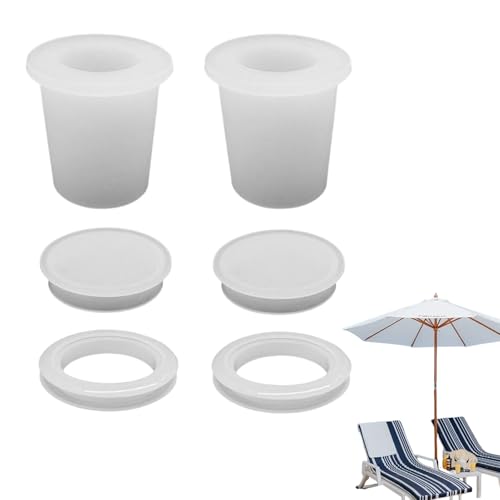 Lochring für Terrassentisch, Regenschirm, Lochstopfen für Terrassentisch, Regenschirm, passend für 5,1–6,3 cm Schreibtisch-Sonnenschirm -Adapter für Sonnenschirme, Outdoor, Café, Picknick, Deck