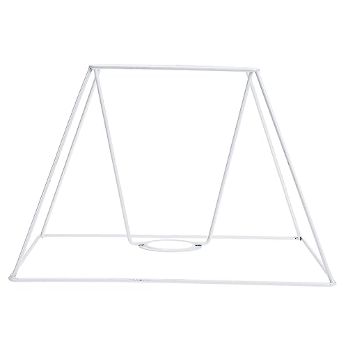 HOMSFOU -Tischlampenständer Lampenschatten Lampenschirmrahmen Lampenschirmhalter Lampenschirm für Teile für Lampenschirme Lampenschirmständer Schmiedeeisen Weiß