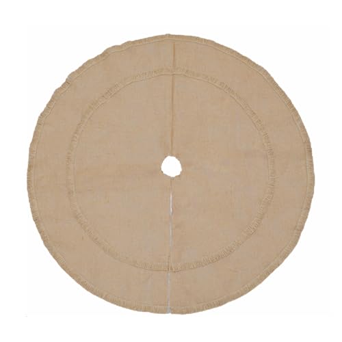Wkldjf Weihnachtsbaumdecke aus natürlicher Jute, benutzerfreundlich, stabile Dekoration für 61 cm, 91 cm, 121 cm, 121 cm, mit verstellbaren Riemen