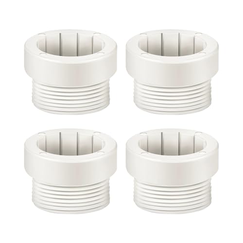 DONGKER Pool-Regenschirm-Stabilis ator-Adapter, 4 Stück Gewinde-Adapterhülsen, Pool-Regenschirm-Hülse für Terrasse im Freien, 1 3/4 Zoll Schirmeinsatz