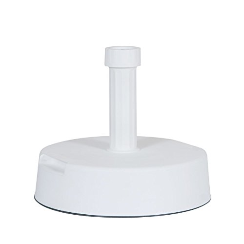 greemotion Sonnenschirmständer - Schirmständer für Sonnenschirm rund - Sonnenschirmfuß Beton & Kunststoff, 20 kg - Balkonschirmständer weiß für Garten, Terrasse & Balkon
