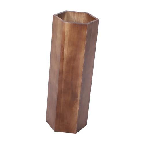 UKCOCO Regenschirmhalter aus Holz Dekorativer Schirmständer für Innenräume und Langlebig für Eingangsbereiche von Wohnhäusern und Design Walnussfarbe