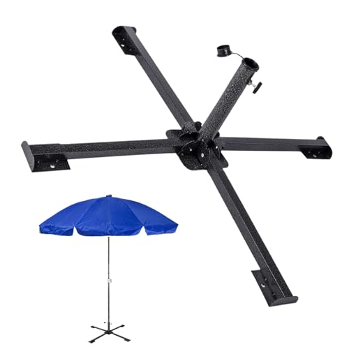 Robuster Metall-Sonnenschirmständ er für Outdoor-Regenschirme, große Terrassen-Halterung für Garten, Café, Strand, Markisen und Vogelfutterspender, stabil und