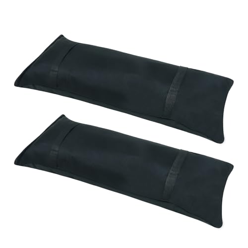 changshengda Befüllbare Sandsäcke - 2er Pack Schirmständer Gewichtsbeutel für Sonnenschirme, Ampelschirme und Gartenmöbel (Schwarz)