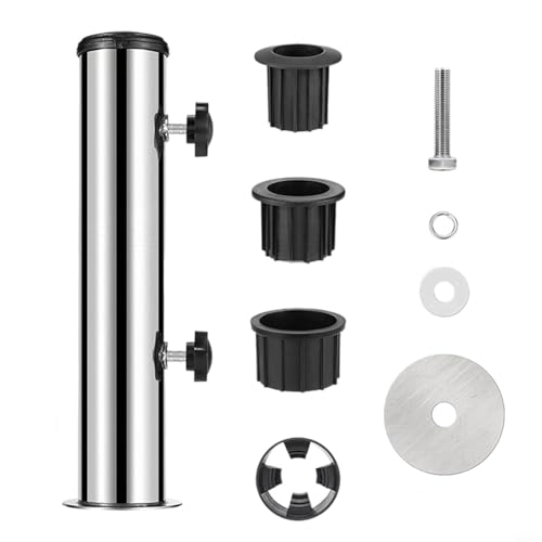 DeckPatio Schirmständer für den Außenbereich, Edelstahl-Stützrohr bietet Stabilität für Terrassenschirme bei Wind und rauem Wetter